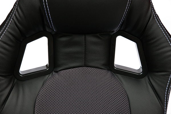 Компьютерное кресло "DRIVER" (Черный-Серый/Экокожа-Ткань) от магазина Территория Комфорта Тел. 8 (918) 341-91-92 ; 8 (861) 205-14-08 komforttrade.ru